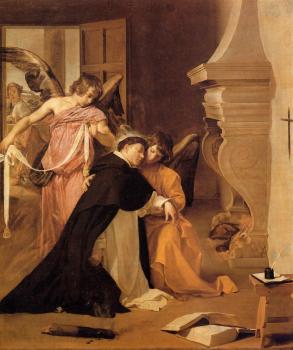 Diego Rodriguez De Silva Velazquez : The Temptation of St. Thomas Aquinas